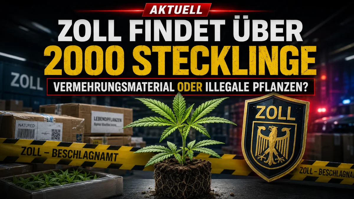 Zoll Regensburg stoppt im September 2026 über 2.000 Cannabis-Stecklinge aus Österreich – Vermehrungsmaterial oder illegale Cannabispflanzen nach KCanG, EU-Recht und Pflanzenpass?