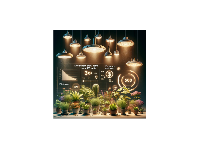 das bild ist ein blogartikel beitragsbilld für einen vergleich mit 3 lowbudget led lampen zum growen. es zeigt verschiedene lampen graphen und pflanzen wie kakteen und weitere an in schönem ambietente spotlight.