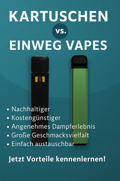 Kartuschen vs. Einweg Vapes – Warum sich Kartuschen lohnen