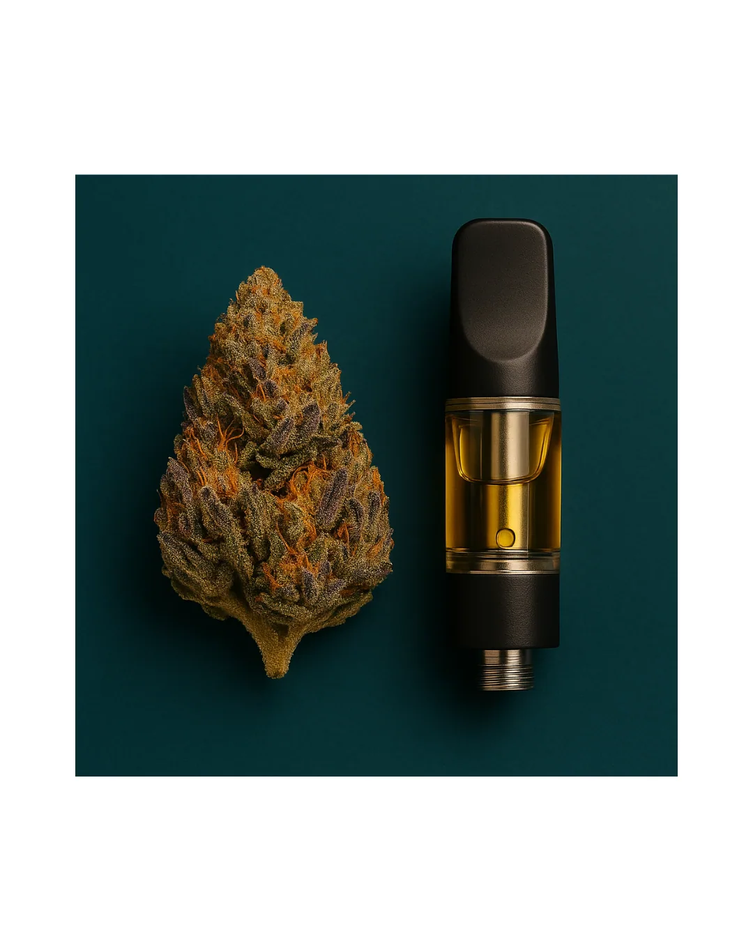 „Nahaufnahme einer modernen Cannabispflanze mit lila Schimmer, die für hochwertige CBD-Sorten steht – Symbol für die Zukunft der CBD-Züchtung.“