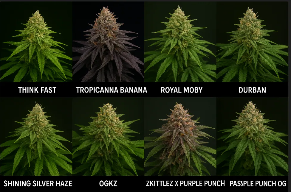 Top 10 schimmelresistente Outdoor-Cannabis-Sorten für Deutschland 2026: Think Fast, Tropicanna Banana, Royal Moby, Durban und weitere klimaresistente Strains im Vergleich