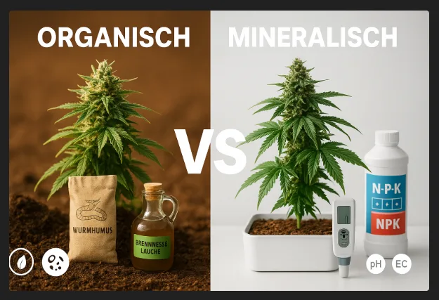 Wie Cannabis richtig düngen - Organisch vs mineralisch: Welche Düngung ist für Anfänger geeignet?
