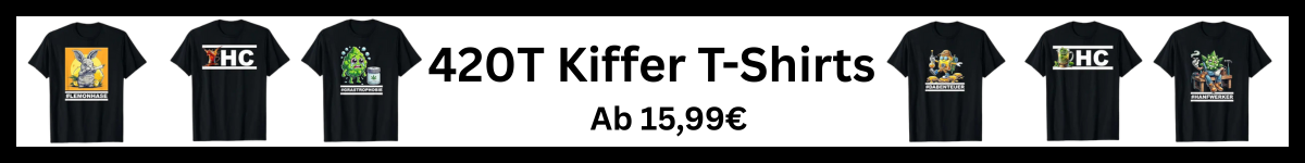 420t kiffer tshirt kaufen perfekt für weihnachten oder geburtstag. Banner Grafik mit mehreren Stoner Tshirtds